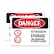 Signmission Nitrogen Storage No Smoking No Open Flame Danger Sign, Vinyl Decal, 10in W x 7in L, 2PK OS-2PACK-DS-D-710-L-1459 - alternate 1